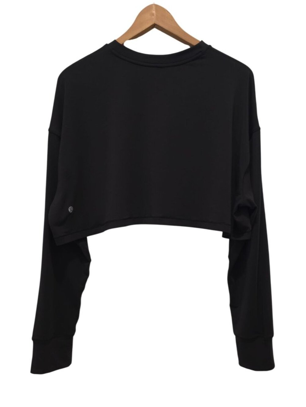 Lululemon Jersey Training Super-Cropped Loose-Fit Long-Sleeve Athleisure Top XL - Picture 2 of 6